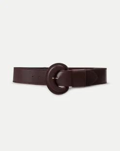 Carolina Leather Belt in Wine