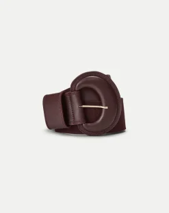 Carolina Leather Belt in Wine