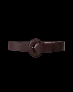 Carolina Leather Belt in Wine