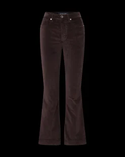 Carson Ankle Flare Velvet in Dark Chocolate