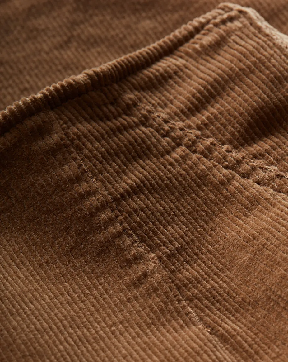 Carson Corduroy Kick-Flare Jeans in Brown