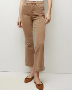 Carson Kick-Flare Jean in Tan Sierra