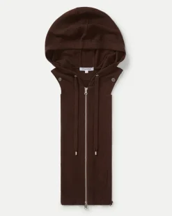 Cashmere Hoodie Dickey in Dark Chocolate