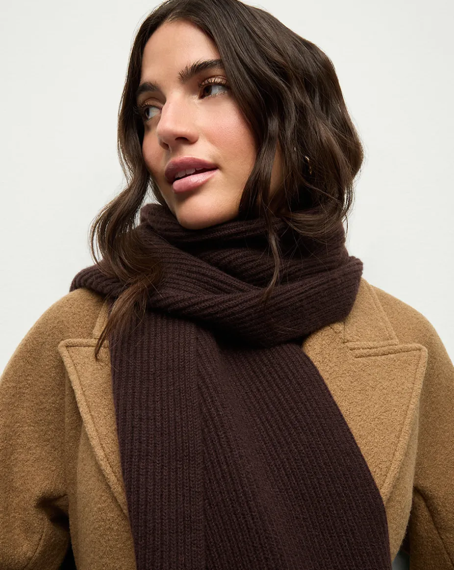 Cashmere Scarf in Dark Chocolate