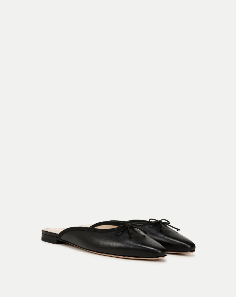 Catherine Leather Mule in Black