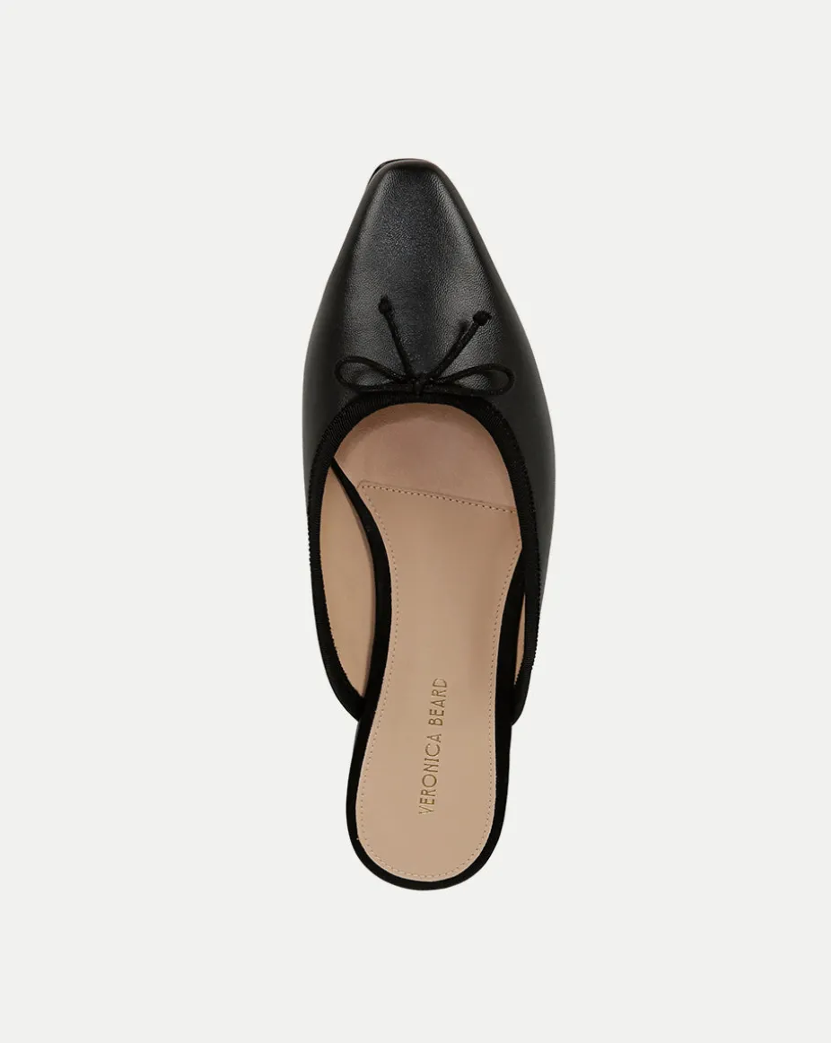 Catherine Leather Mule in Black