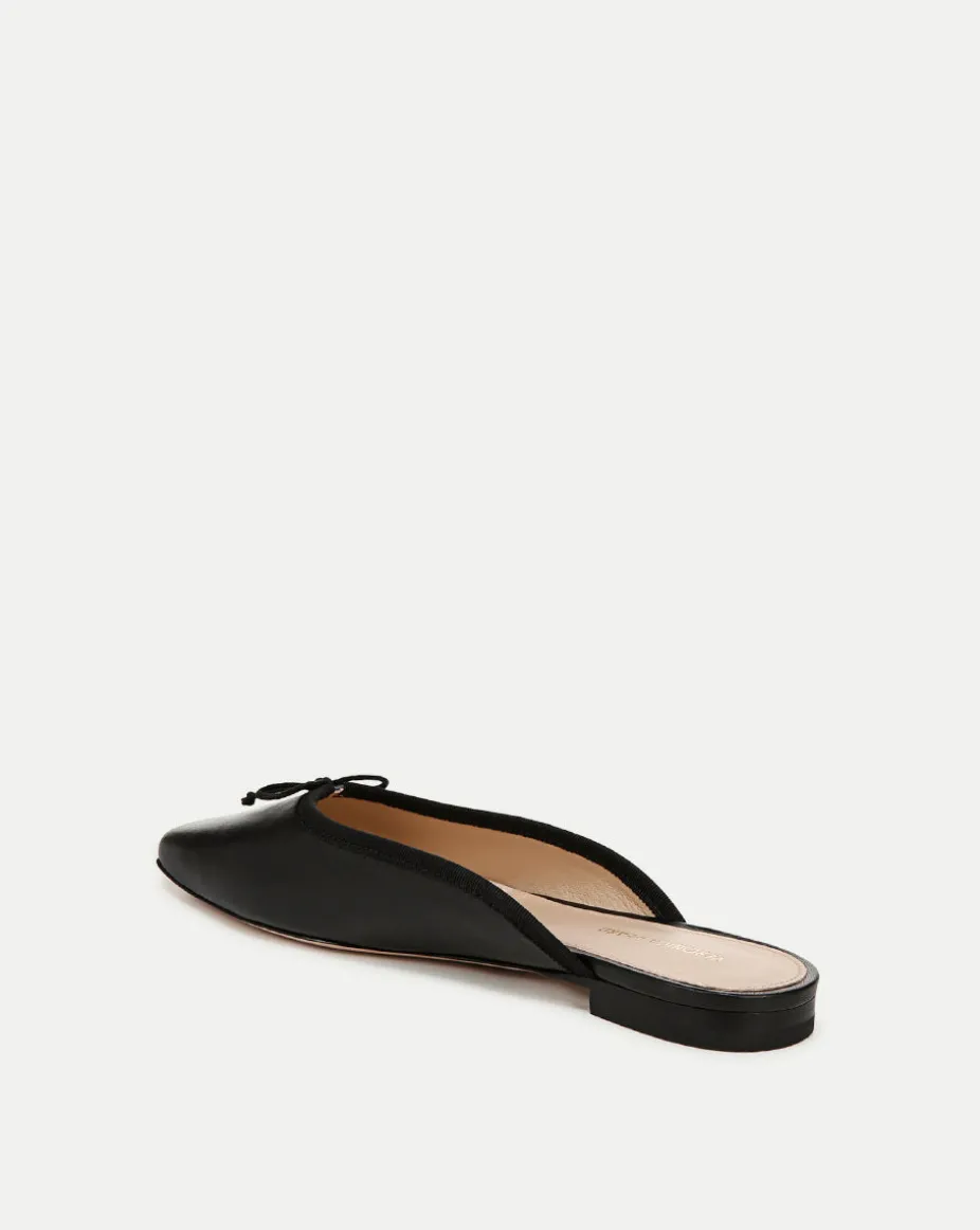 Catherine Leather Mule in Black