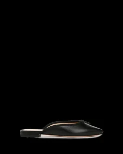 Catherine Leather Mule in Black