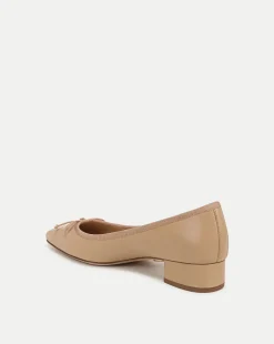 Cecile Leather Ballet Pump in Bisque