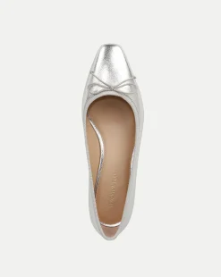 Cecile Metallic Leather Ballet Pumps