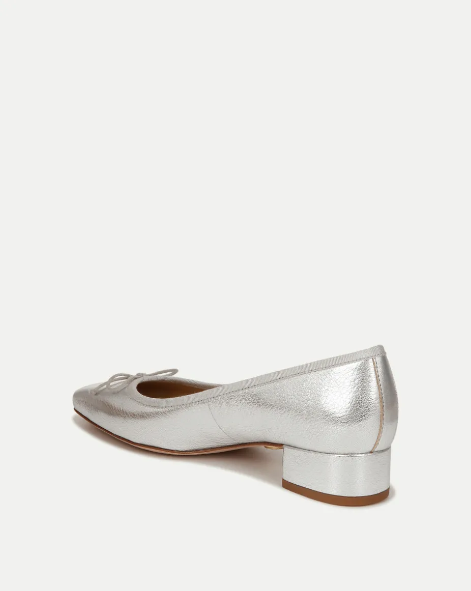 Cecile Metallic Leather Ballet Pumps