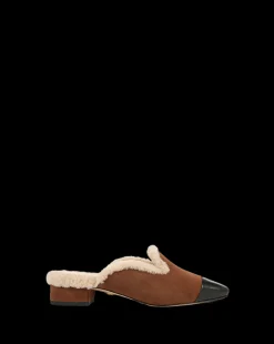 Cecile Shearling Mule in Cedar