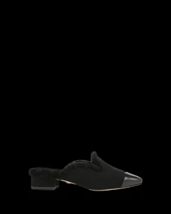 Cecile Shearling Mule in Black