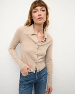 Cheshire Cashmere Cardigan in Oatmeal
