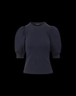 Coralee Crewneck Top in Navy