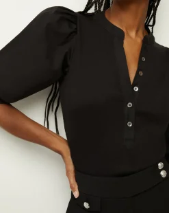 Coralee Puff-Sleeve Tee