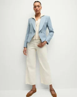 Cropped Rickie Dickey Jacket in Heather Smoke Blue