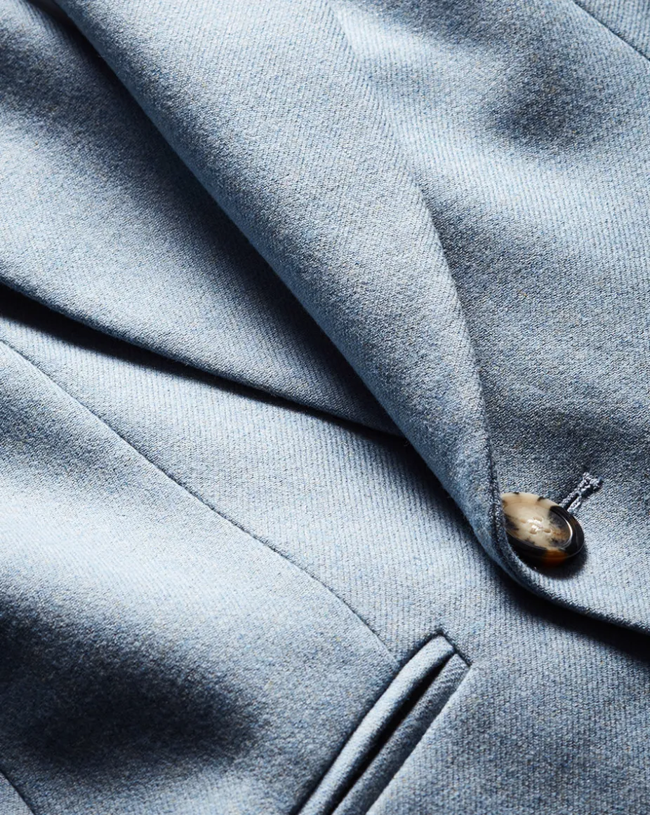 Cropped Rickie Dickey Jacket in Heather Smoke Blue