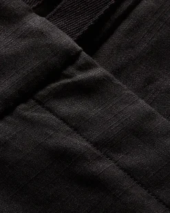 Cruz Stretch-Linen Pants in Black