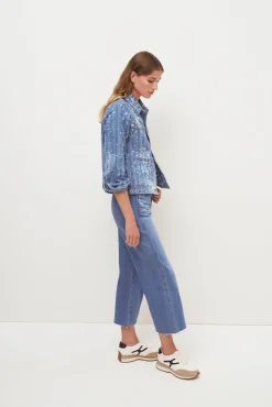 Dahl Acid-Washed Denim Jacket in Sapphire Sun
