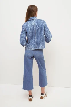 Dahl Acid-Washed Denim Jacket in Sapphire Sun