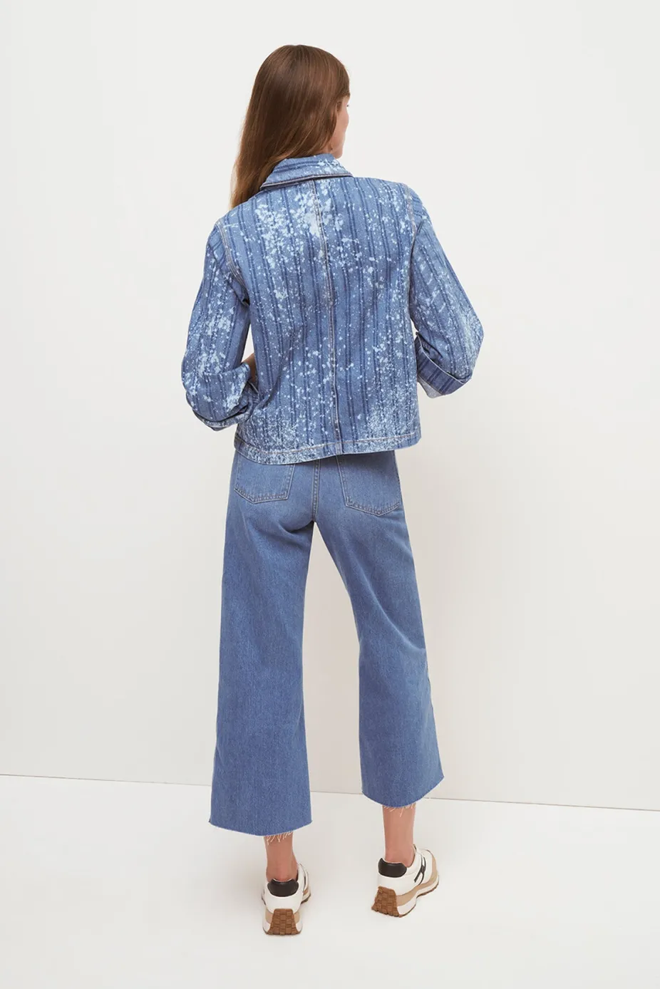 Dahl Acid-Washed Denim Jacket in Sapphire Sun