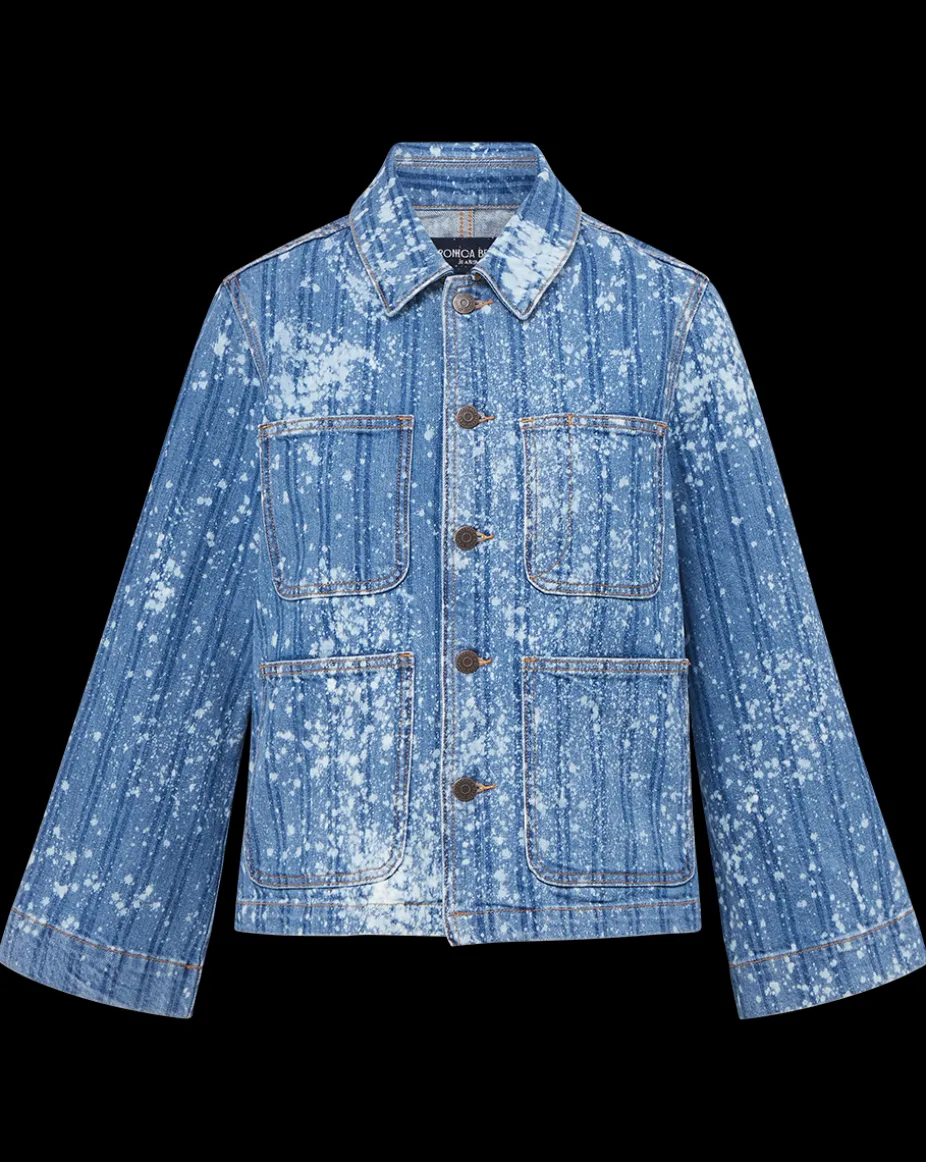 Dahl Acid-Washed Denim Jacket in Sapphire Sun
