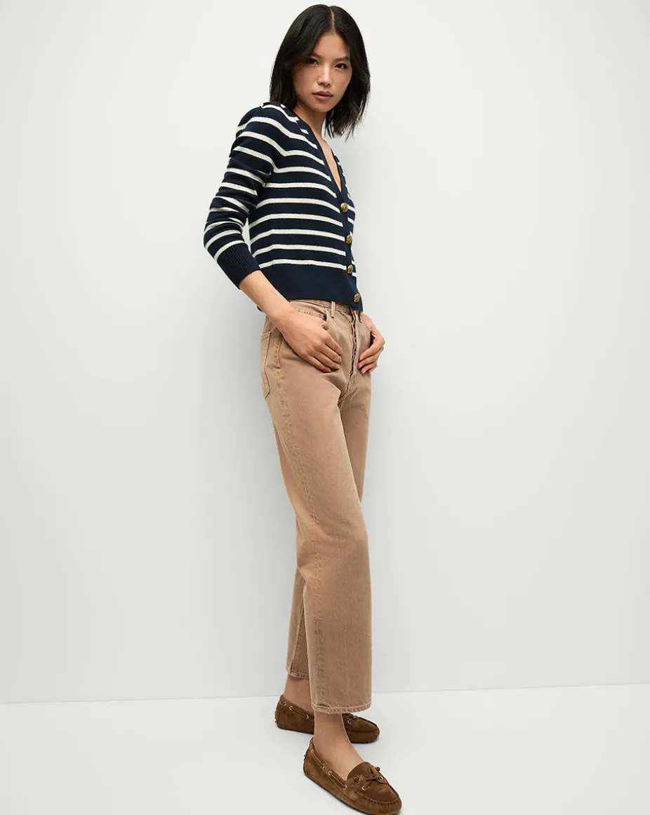 Daniela Straight-Leg Jeans in Tan Sierra