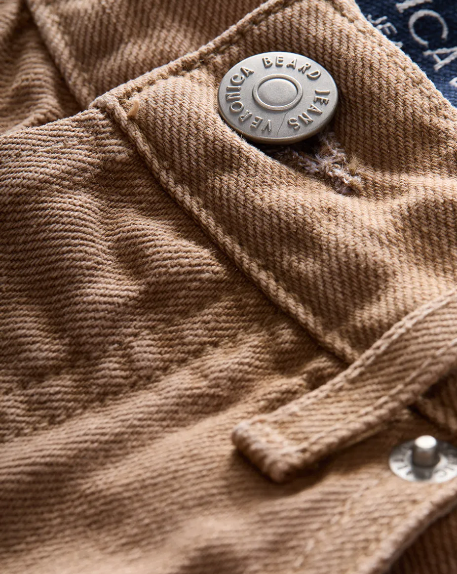 Daniela Straight-Leg Jeans in Tan Sierra