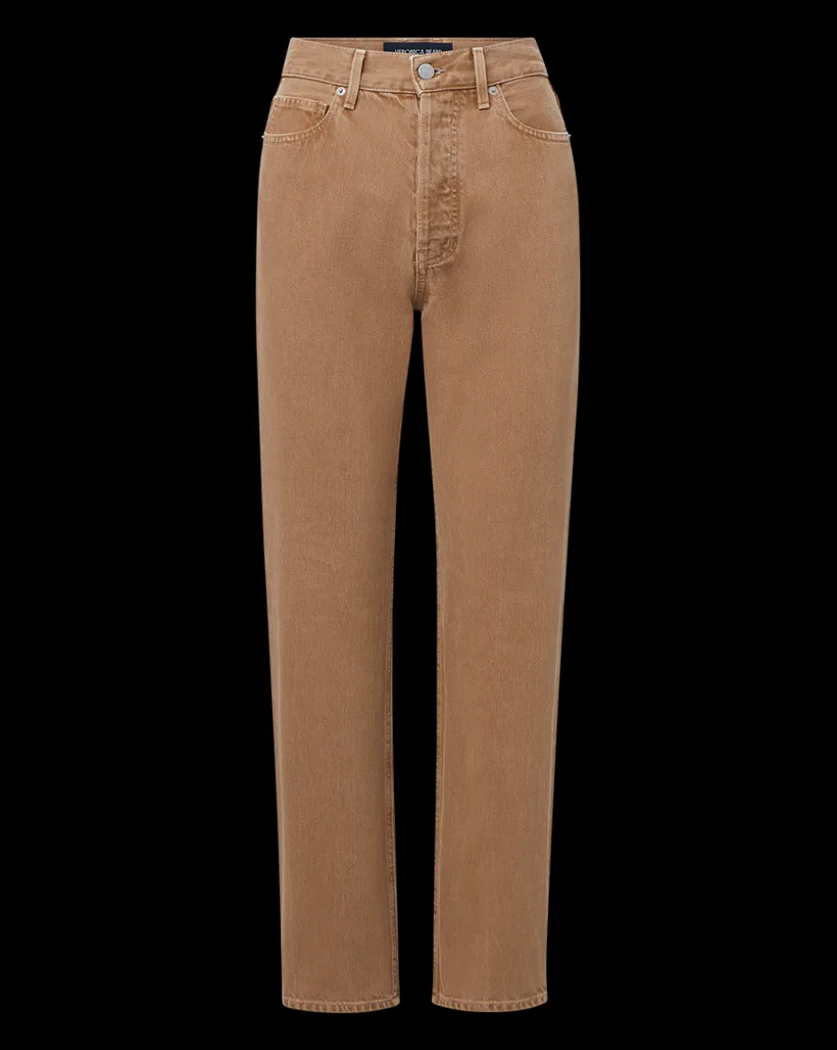 Daniela Straight-Leg Jeans in Tan Sierra