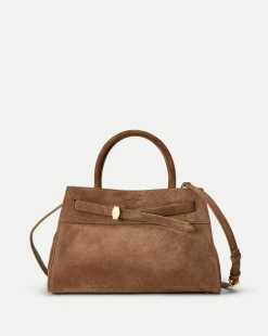 Dash Suede Bag in Bark