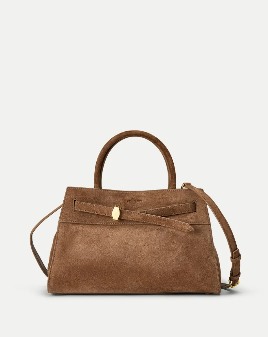 Dash Suede Bag in Bark