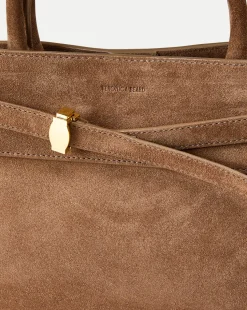 Dash Suede Bag in Bark