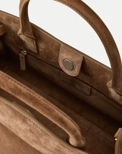Dash Suede Bag in Bark
