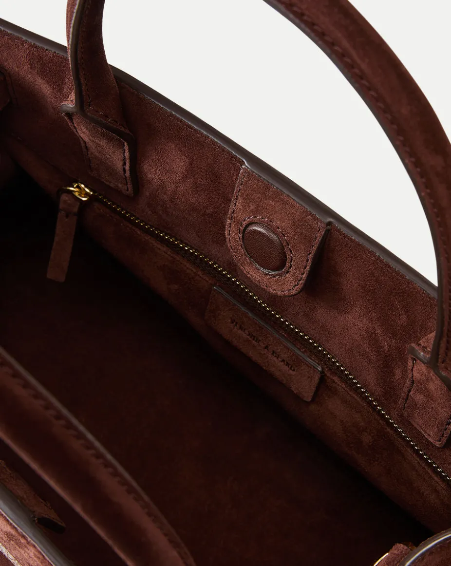 Dash Suede Bag in Chestnut