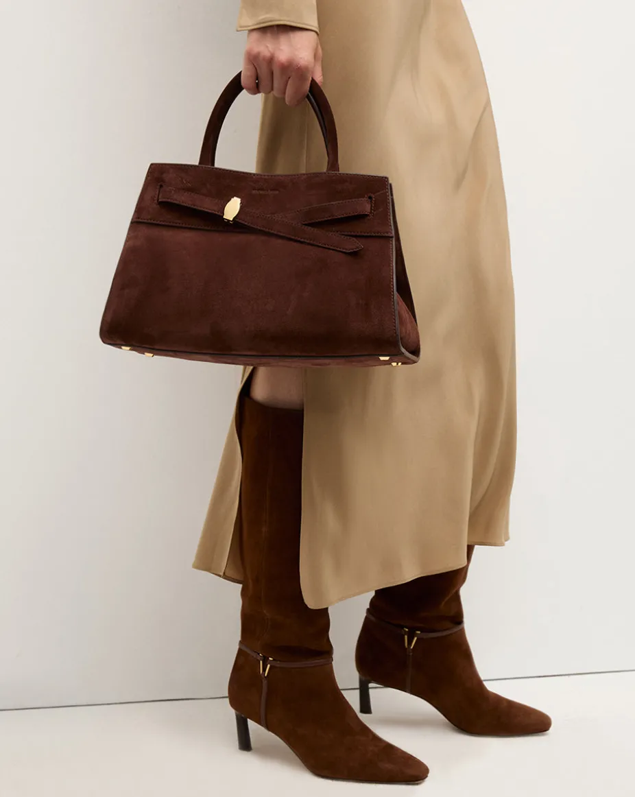Dash Suede Bag in Chestnut