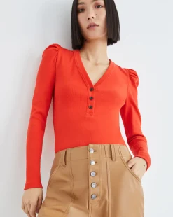 Dekalb Puff-Sleeve Top