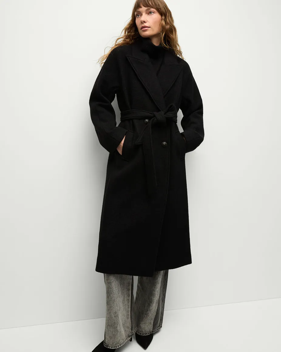 Della Wool Dickey Coat in Black