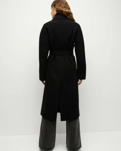 Della Wool Dickey Coat in Black