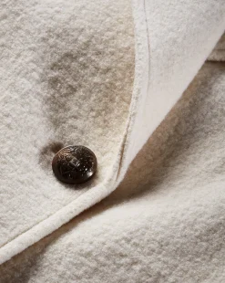 Della Wool Dickey Coat in Ecru