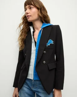 Detroit Lions Dickey Jacket in Black/Silver