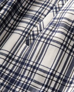 Dova Plaid Pant in Ivory/Navy