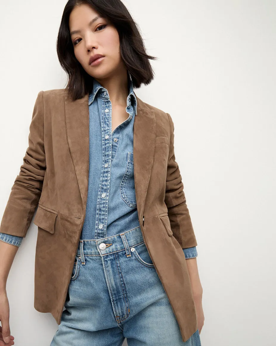 Duane Suede Dickey Jacket in Brown