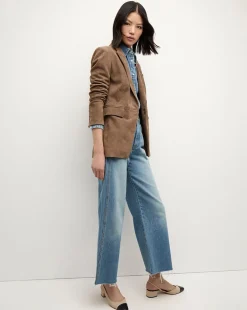 Duane Suede Dickey Jacket in Brown