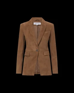 Duane Suede Dickey Jacket in Brown