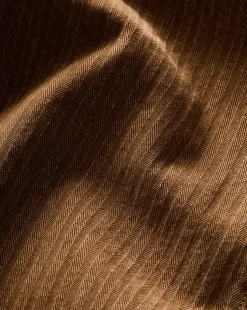 Dylan Cuffed Twill Straight-Leg Pants in Brown