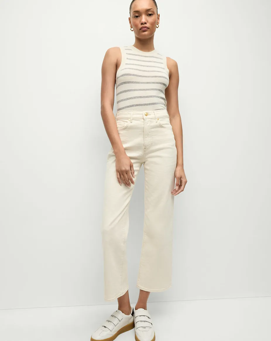 Dylan Straight-Leg Jean in Ecru