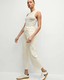 Dylan Straight-Leg Jean in Ecru