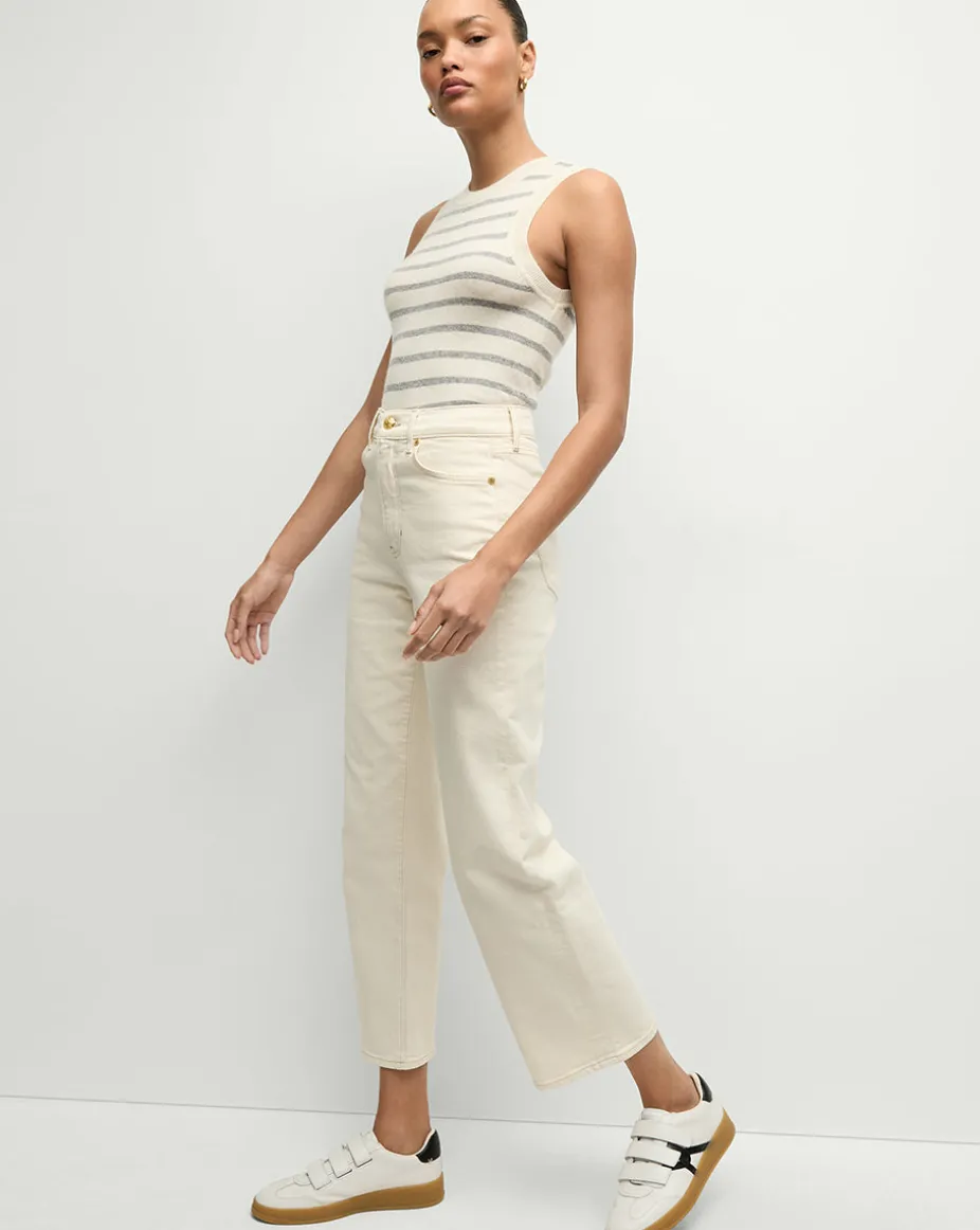 Dylan Straight-Leg Jean in Ecru