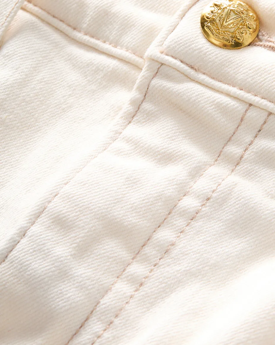 Dylan Straight-Leg Jean in Ecru